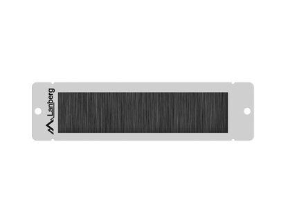 Panel szczotkowy do szaf rack 10" 1U czarny / szary montowany w przepustach