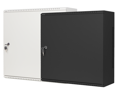 Szafa instalacyjna RACK wisząca 19" 6U+3U 540X200 natynkowa złożona czarna / szara