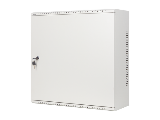 Szafa instalacyjna RACK wisząca 19" 6U+3U 540X200 natynkowa złożona czarna / szara