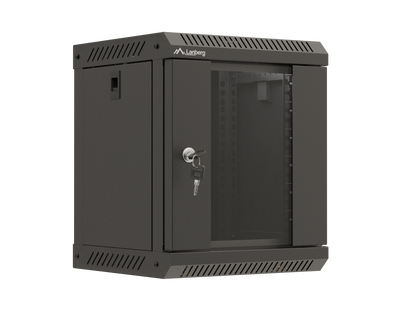 Szafa instalacyjna Rack wisząca 10" szara / czarna / 4U / 6U / 9U przeszklone drzwi