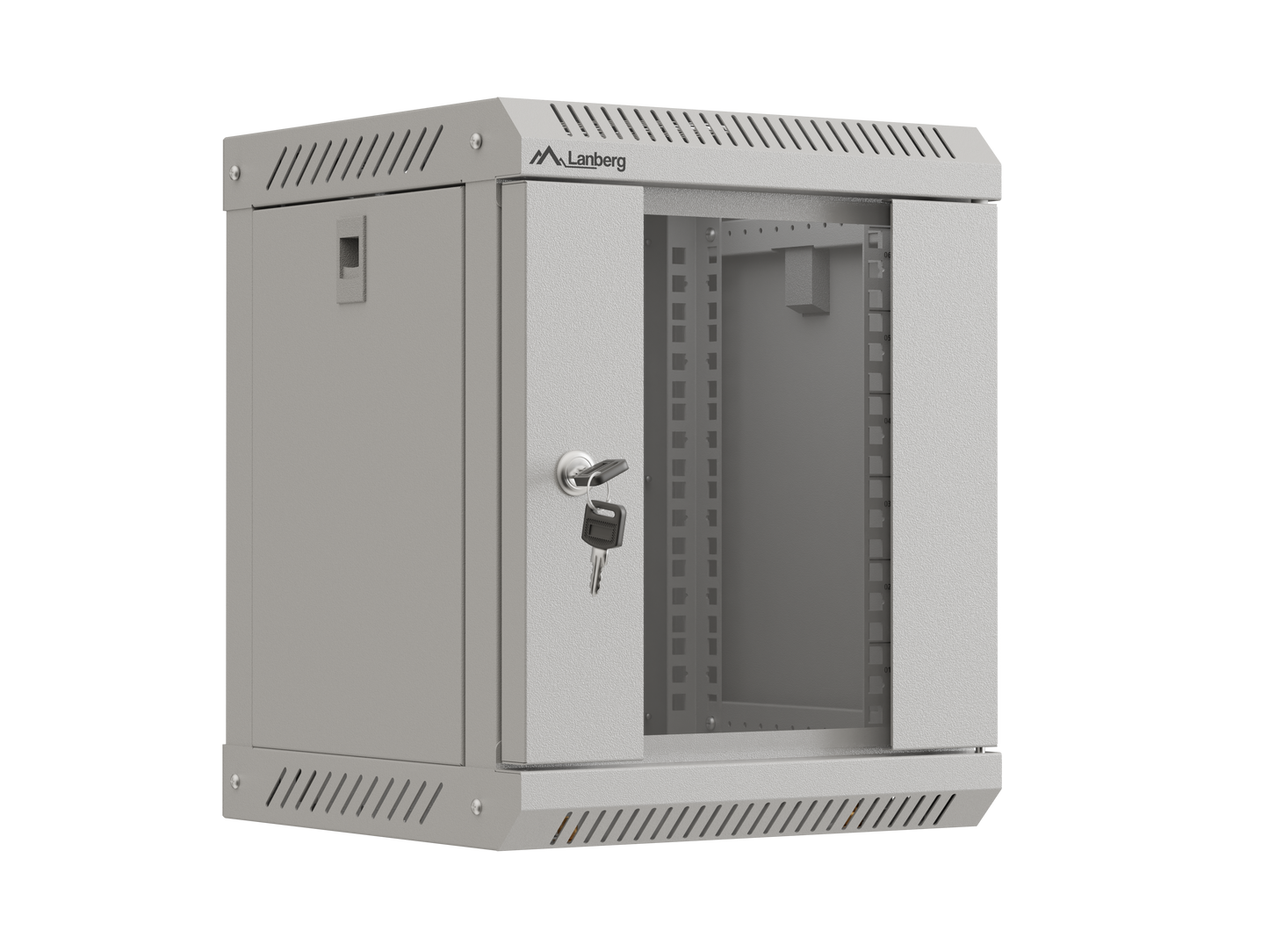 Szafa instalacyjna Rack wisząca 10" szara / czarna / 4U / 6U / 9U przeszklone drzwi