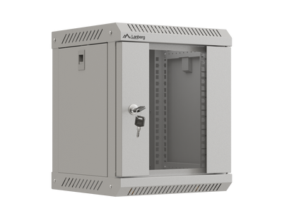 Szafa instalacyjna Rack wisząca 10" szara / czarna / 4U / 6U / 9U przeszklone drzwi