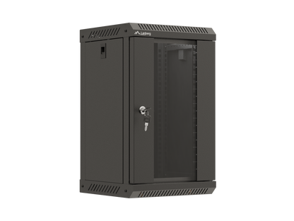 Szafa instalacyjna Rack wisząca 10" szara / czarna / 4U / 6U / 9U przeszklone drzwi