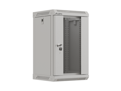 Szafa instalacyjna Rack wisząca 10" szara / czarna / 4U / 6U / 9U przeszklone drzwi